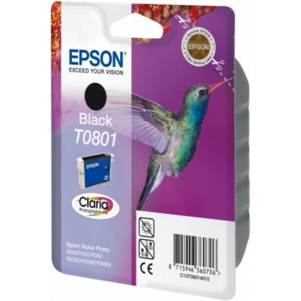 Original Tintenpatrone Epson T0801 (C13T08014011) schwarz