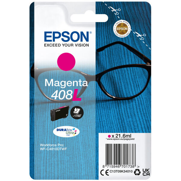 Original Tintenpatrone Epson 408L (C13T09K34010) magenta