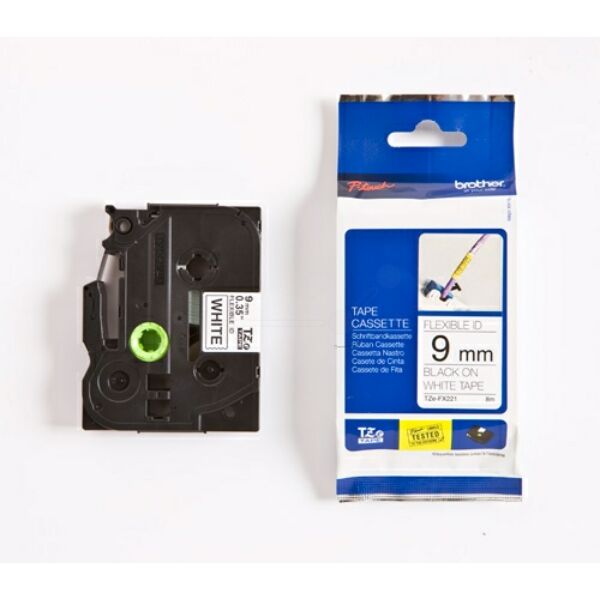 TZEFX221 Original Schriftbandkassette Brother TZE-FX221 schwarz auf weiß