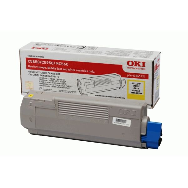 Original Toner OKI 43865721 gelb