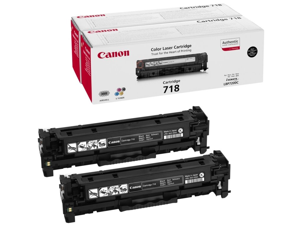 Toner / Canon - 2662B005 / 718BKVP - Doppelpack