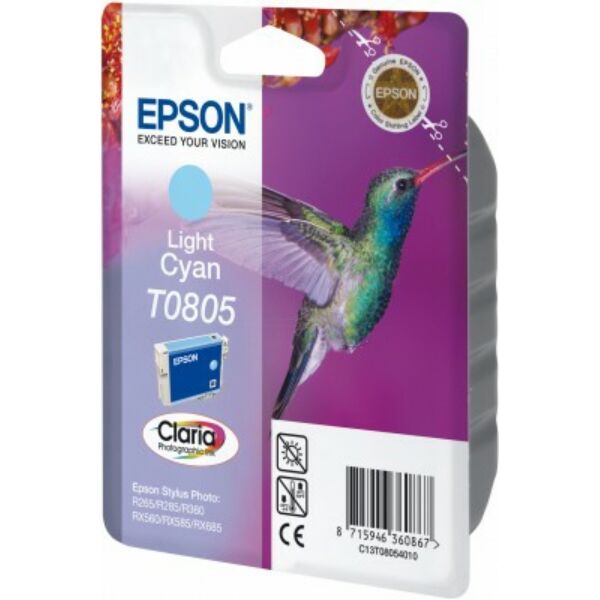 Original Tintenpatrone Epson T0805 (C13T08054011) foto cyan