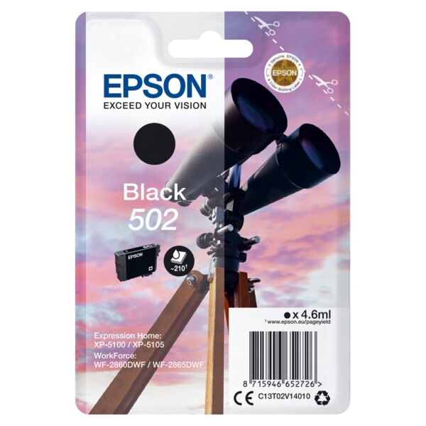 C13T02V14010 Original Tintenpatrone Epson 502 (C13T02V14010) schwarz