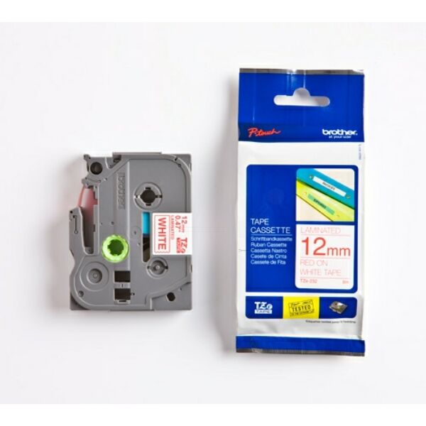 TZE232 Original Schriftbandkassette Brother TZE-232 rot auf weiß