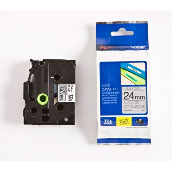 TZEM951 Original Schriftbandkassette Brother TZE-M951 schwarz auf silber matt