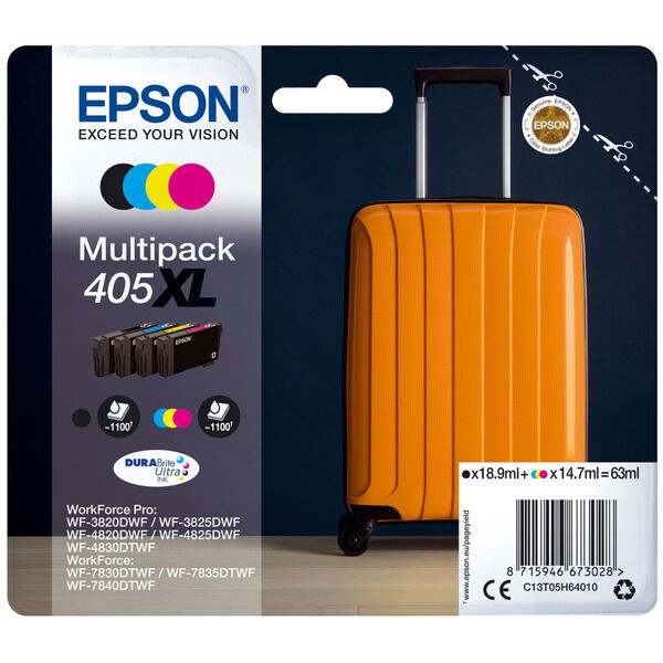 Original Tintenpatronen Epson 405XL (C13T05H64010) Viererpack CMYK