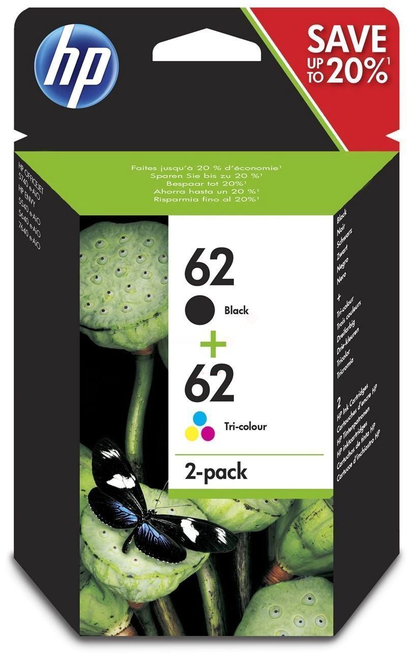 Druckkopfpatrone / HP - N9J71AE / 62 Multipack