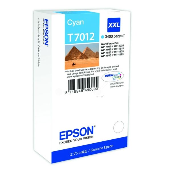 Original Tintenpatrone Epson T7012XXL (C13T70124010) cyan