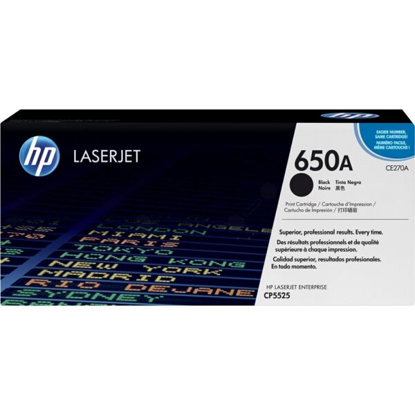 Original Toner HP CE270A (650A) schwarz