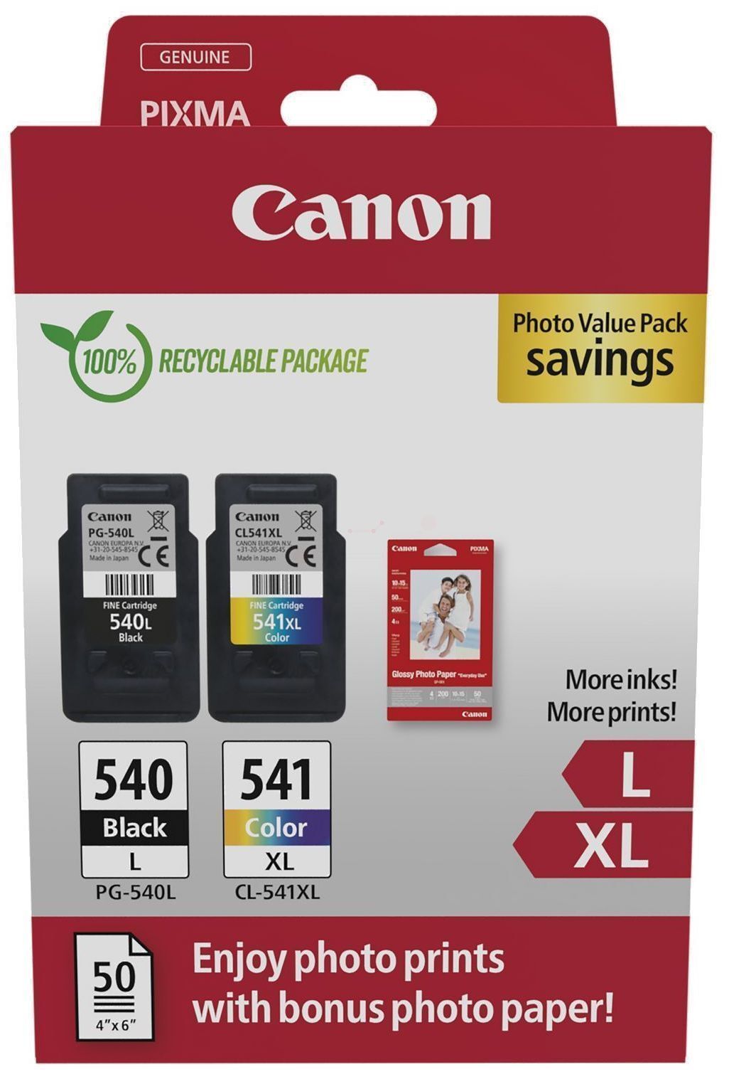 Original Druckerpatronen Canon PG-540L + CL-541XL multipack (5224B007)