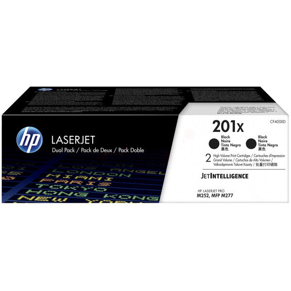 Original Toner HP CF400XD (201X) Doppelpack schwarz