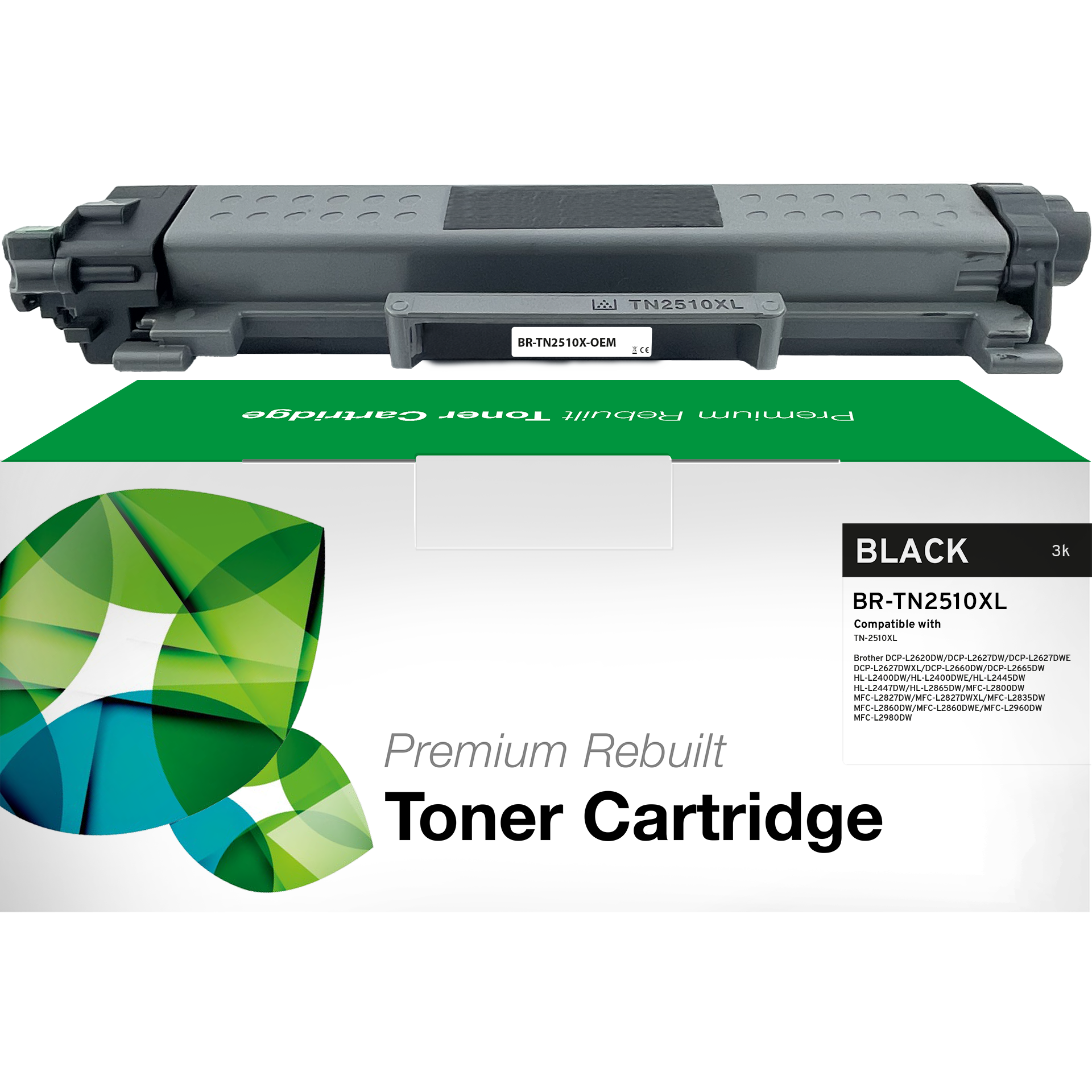 Rem. Toner Brother TN-2510XL schwarz