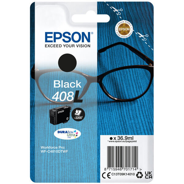 Original Tintenpatrone Epson 408L (C13T09K14010) schwarz