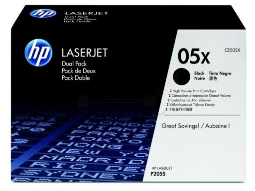 Toner / HP - CE505XD / 05XD - Doppelpack