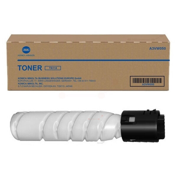 A3VW050 Original Toner Konica Minolta TN-118 Doppelpack schwarz