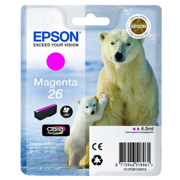 Original Tintenpatrone Epson 26 (C13T26134012) magenta