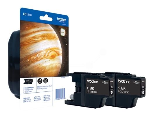 Tinte / Brother - LC-1240 BK BP 2 DR - Doppelpack