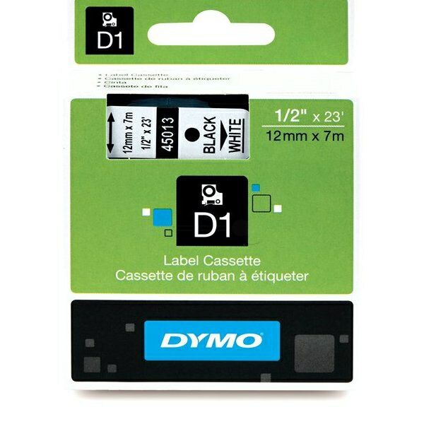 S0720530 Original Etikettenrolle Dymo S0720530 schwarz auf weiß (12mm x 7m)