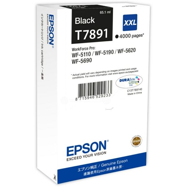 Original Tintenpatrone Epson T7891XXL (C13T789140) schwarz