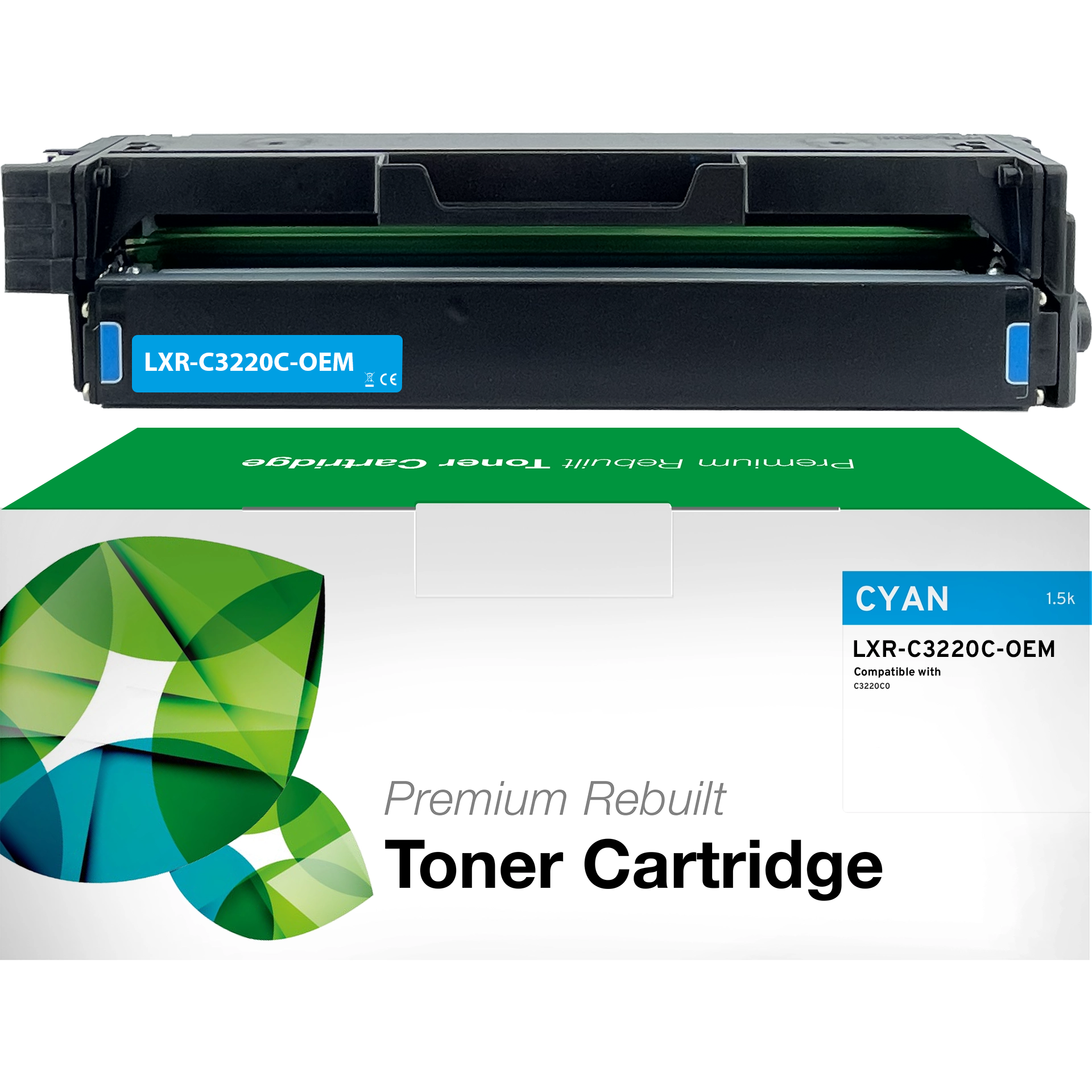 Rem. Toner Lexmark C3220C0 OEM Chip cyan