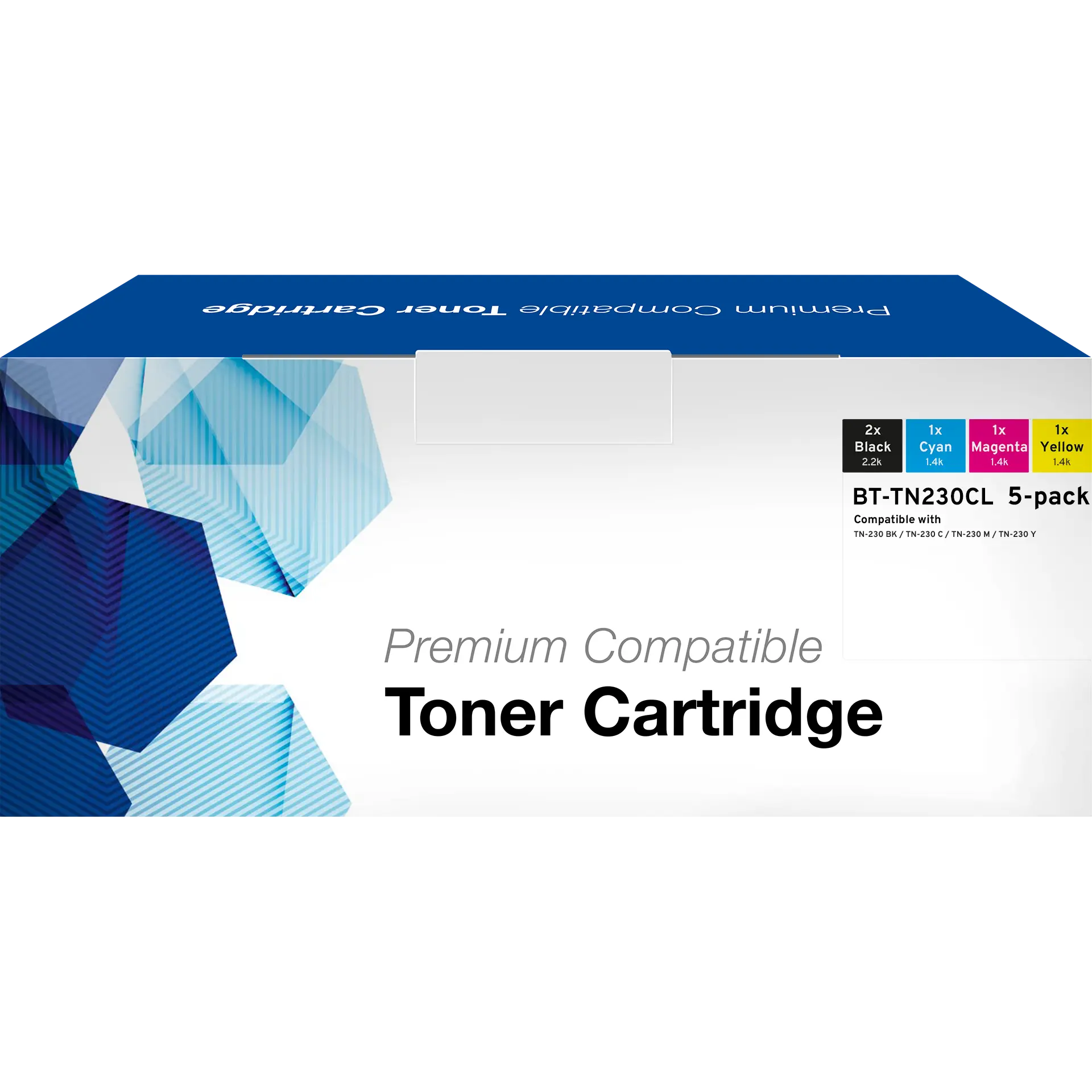 Toner, kompatibel zu Brother TN-230 Fünferpack CMYK +1BK