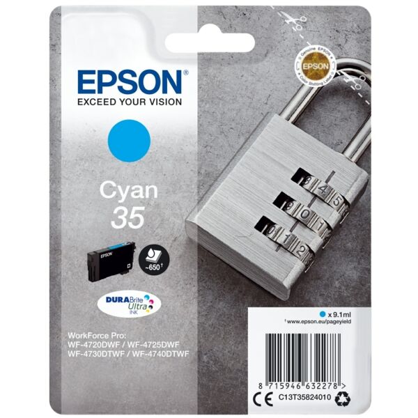 Original Tintenpatrone Epson 35 (C13T35824010) cyan