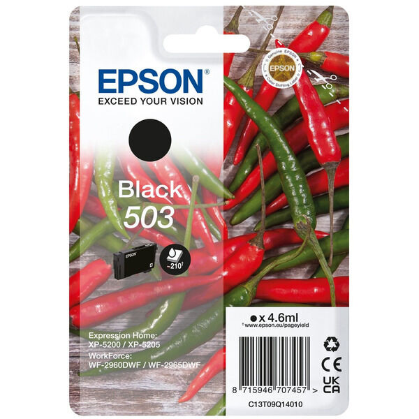 Original Tintenpatrone Epson 503 (C13T09Q14010) schwarz