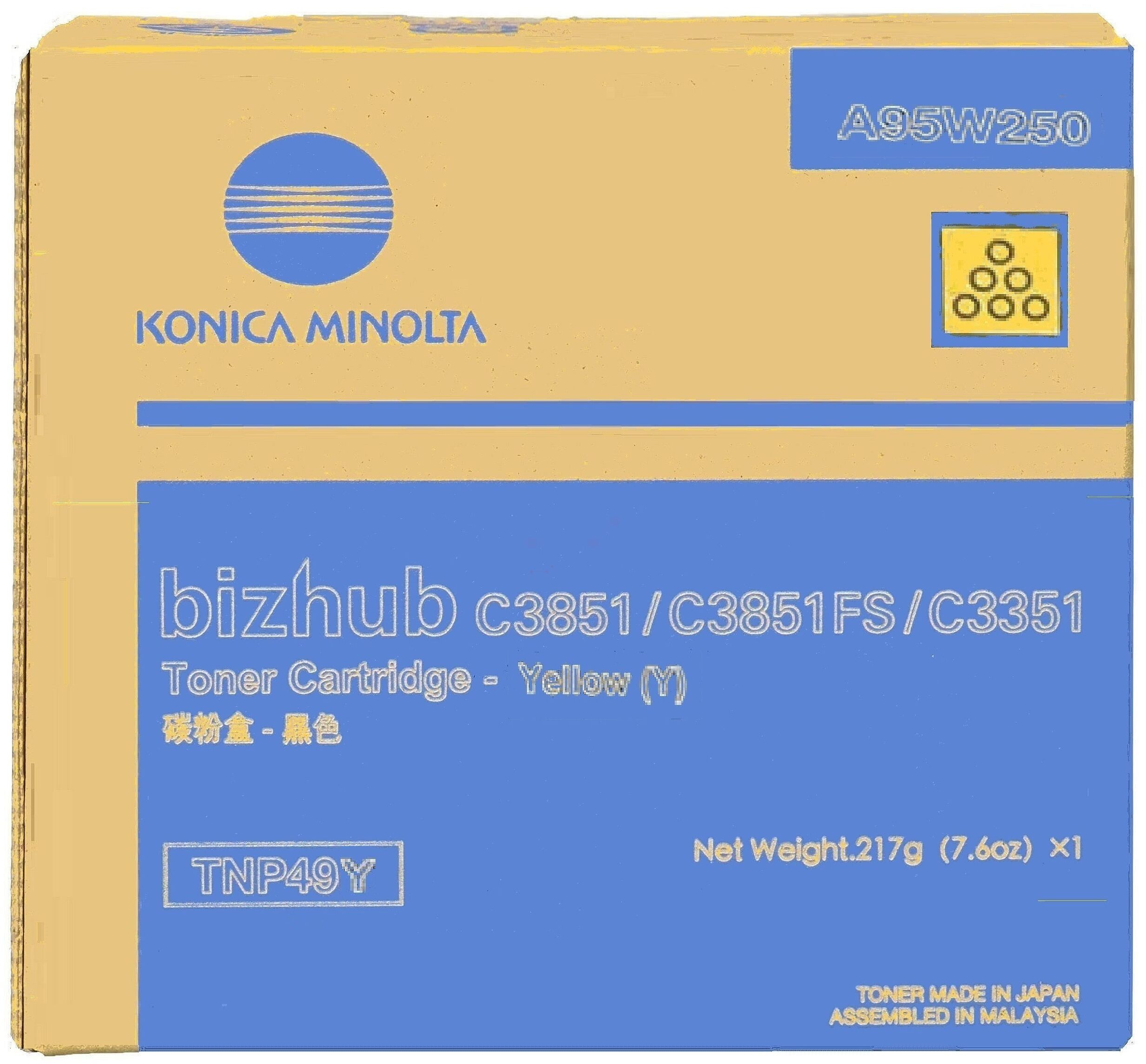 Toner / Konica Minolta - A95W250 / TNP-49Y