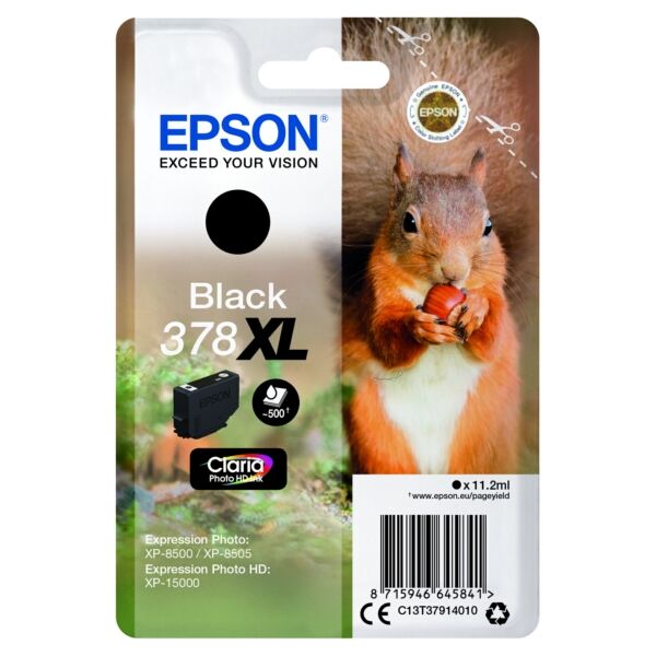 Original Tintenpatrone Epson 378XL (C13T37914010) schwarz