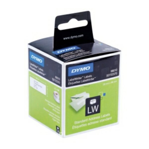 S0722370 Original Dymo S0722370 Adressetiketten 28 x 89 mm – 2er-Pack, 1 Rolle = 130 Etiketten, weiß, für LabelWriter
