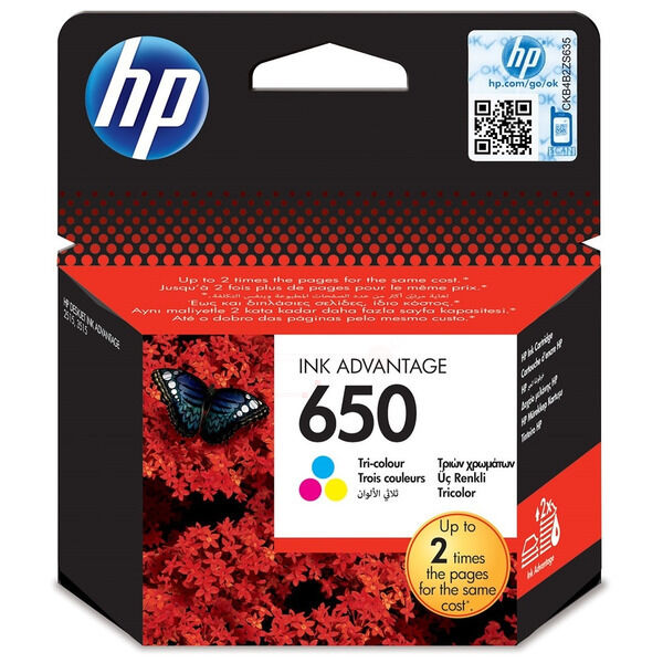 Original Druckerpatrone HP 650 (CZ102AE) color Original Druckerpatrone HP 650 (CZ102AE) color