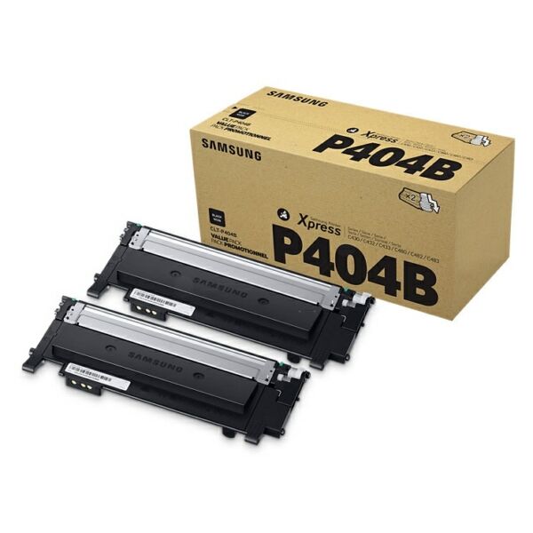 Original Toner Samsung CLT-P404B (SU364A) Doppelpack schwarz
