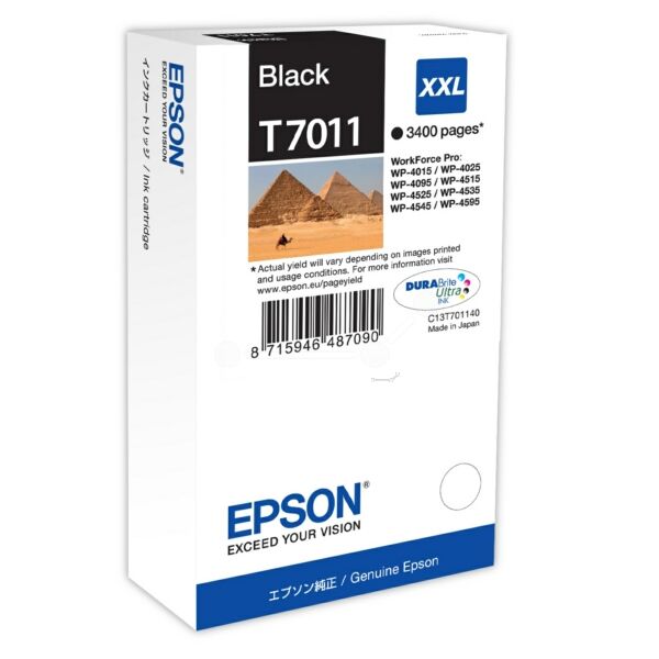 Original Tintenpatrone Epson T7011XXL (C13T70114010) schwarz