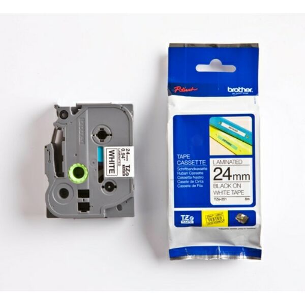 TZE251 Original Schriftbandkassette Brother TZE-251 schwarz auf weiß