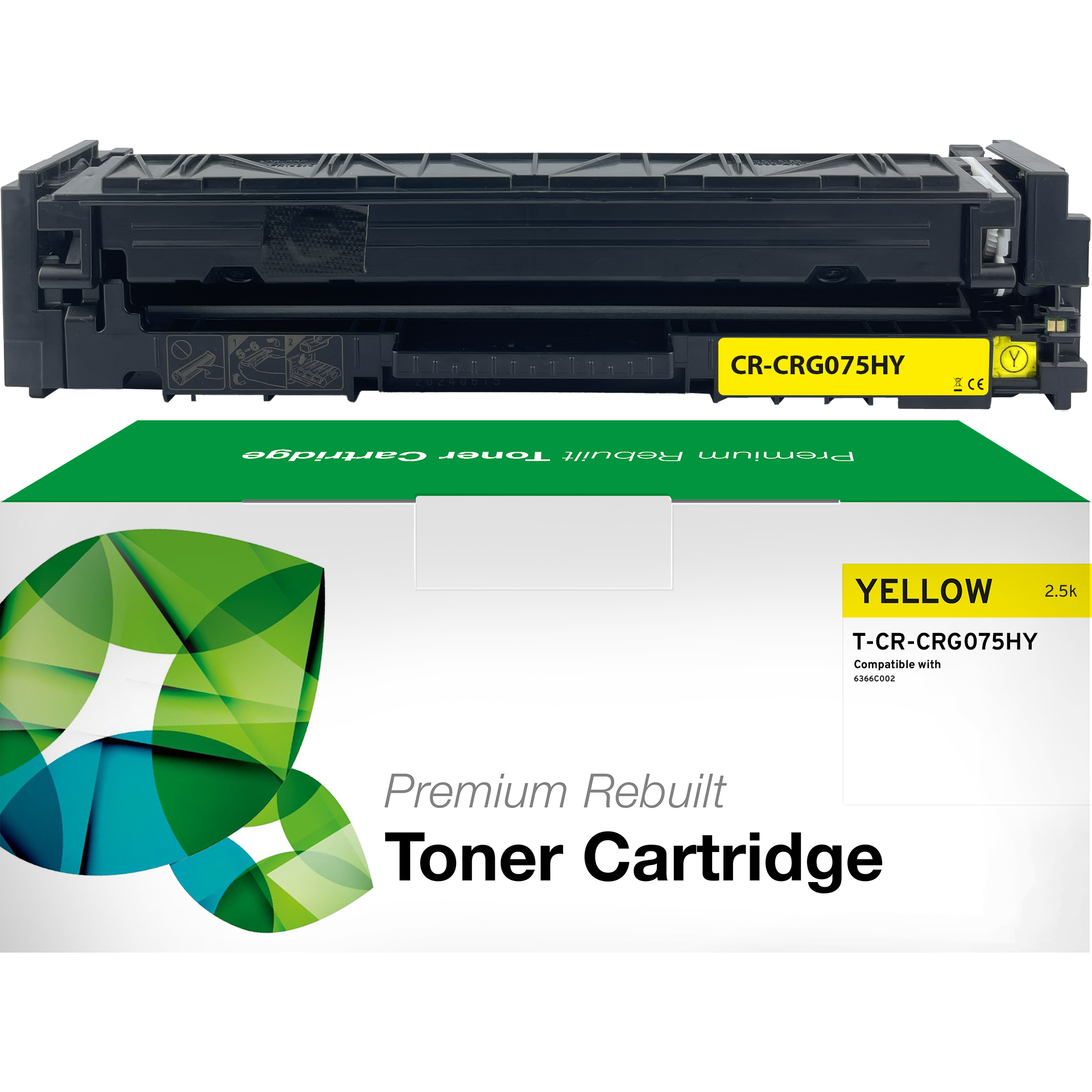 Rem. Toner Canon 075HY (6366C002) gelb