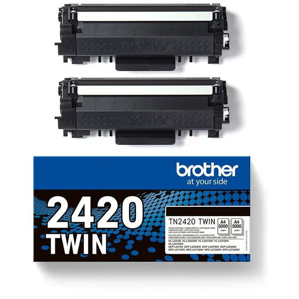 Original Toner Brother TN-2420TWIN Doppelpack schwarz