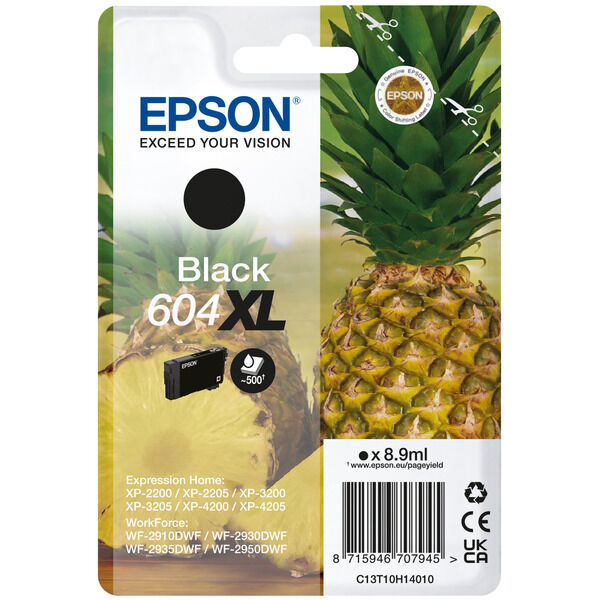Original Tintenpatrone Epson 604XL (C13T10H14010) schwarz