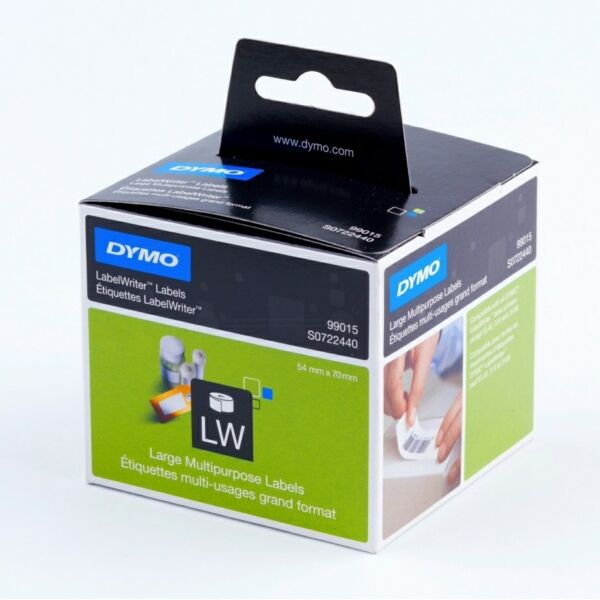 S0722440 Original Dymo S0722440 Mehrzweck-Etiketten groß 54 x 70 mm – 1 Rolle = 320 Etiketten, für LabelWriter