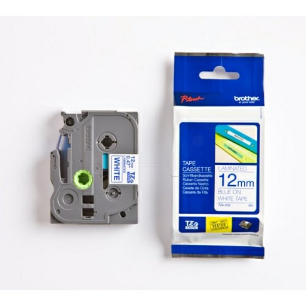 TZE233 Original Schriftbandkassette Brother TZE-233 blau auf weiß