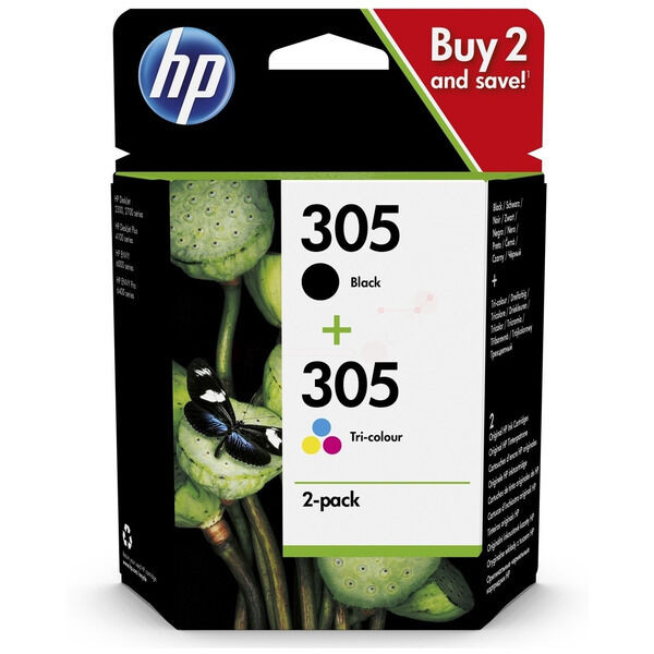 Original Druckerpatronen HP 305 (6ZD17AE) Doppelpack schwarz und farbig