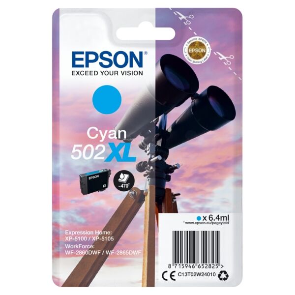 C13T02W24010 Original Tintenpatrone Epson 502XL (C13T02W24010) cyan