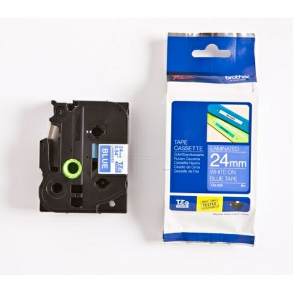 TZE555 Original Schriftbandkassette Brother TZE-555 weiß auf blau