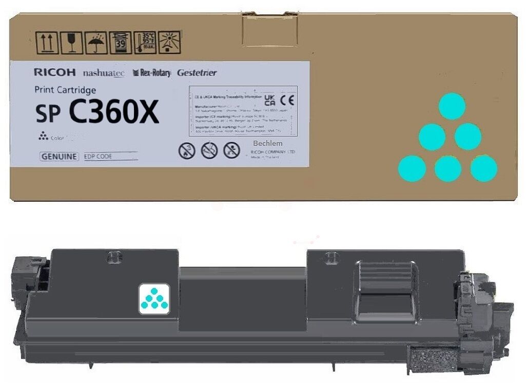 Original Toner Ricoh SPC 360 X (408251) cyan