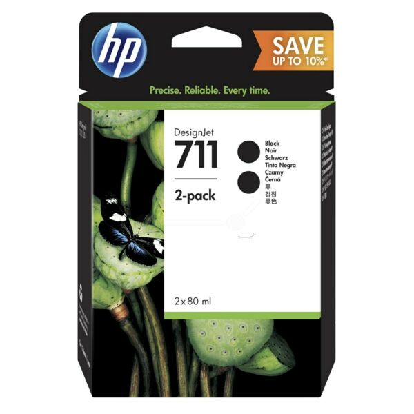P2V31A Original Tintenpatronen HP 711 (P2V31A) Doppelpack schwarz