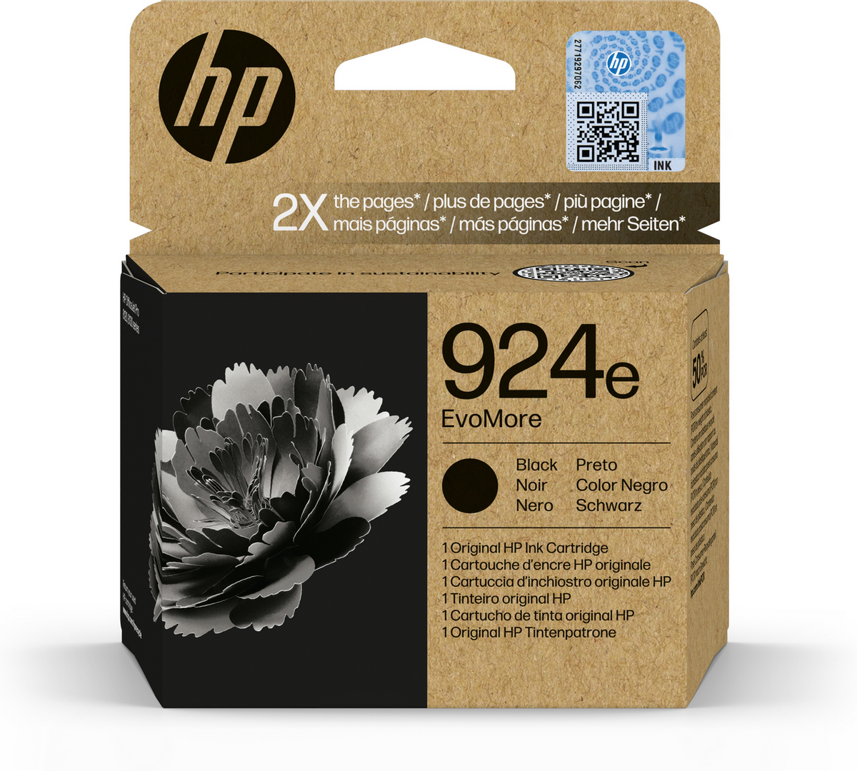 Original Tintenpatrone HP 924E schwarz (4K0V0NE)