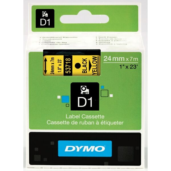 Original Etikettenrolle Dymo S0720980 schwarz auf gelb