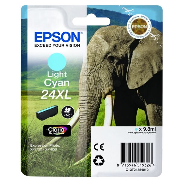 Original Tintenpatrone Epson 24XL (C13T24354012) foto cyan