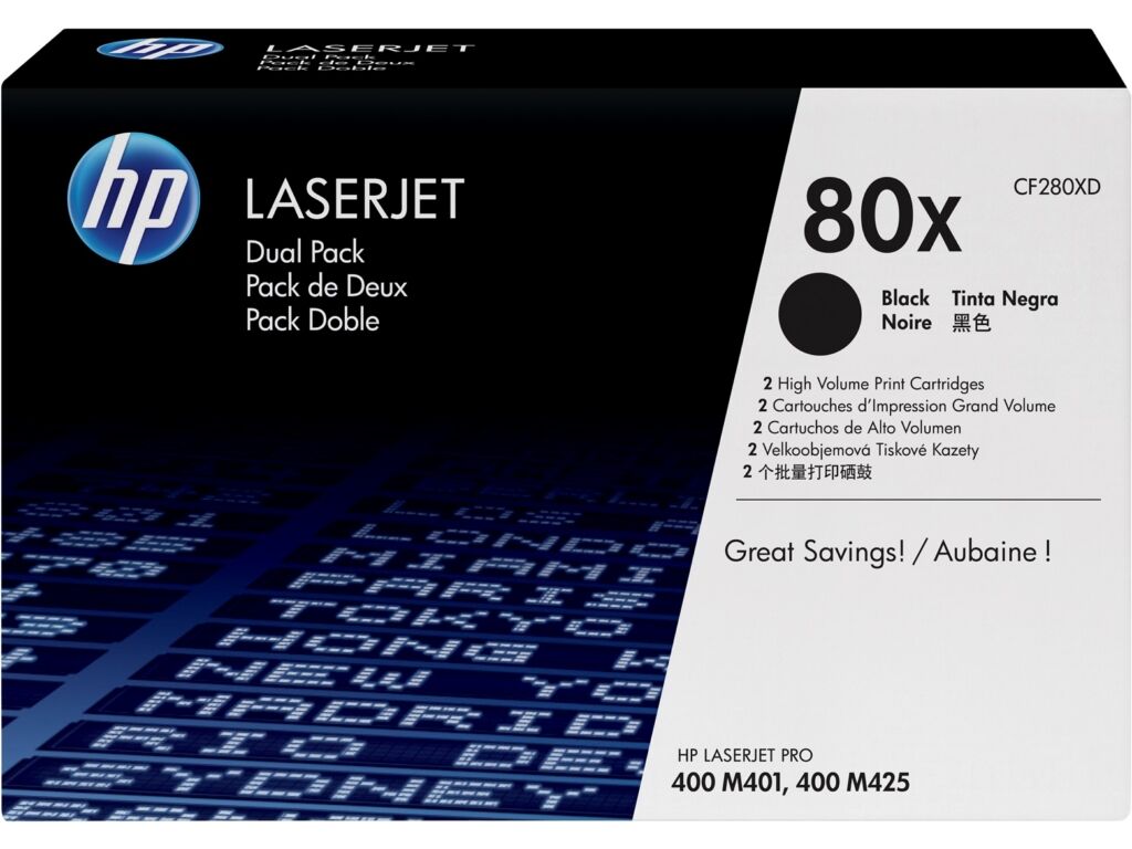 Original Toner HP CF280XD (80X) Doppelpack schwarz