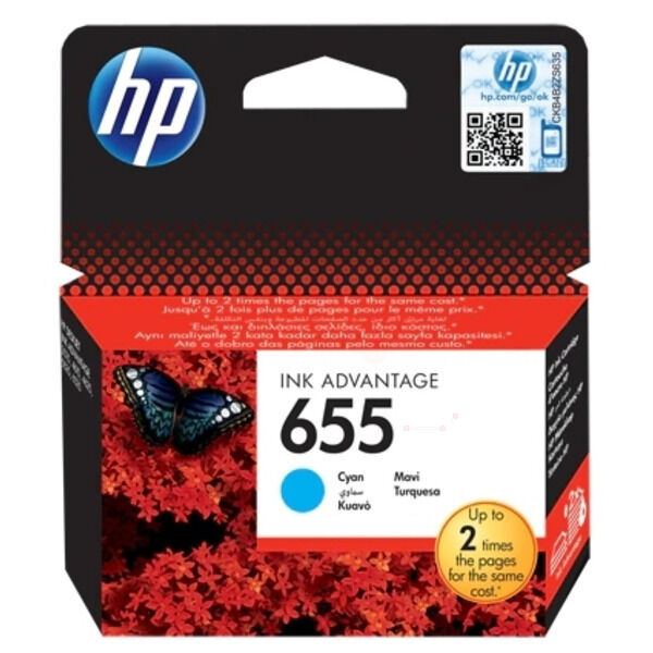 Original Druckerpatrone HP 655 (CZ110AE) cyan