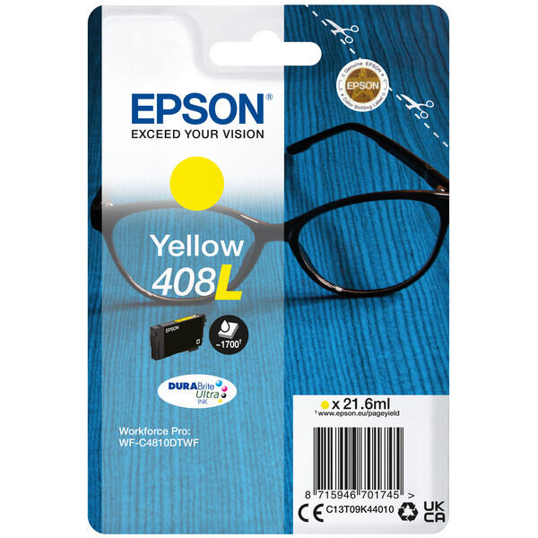 Original Tintenpatrone Epson 408L (C13T09K44010) gelb